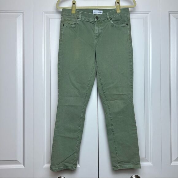 LOFT Skinny Crop Jeans Ankle Denim Pants Green Size 4 - Picture 1 of 6